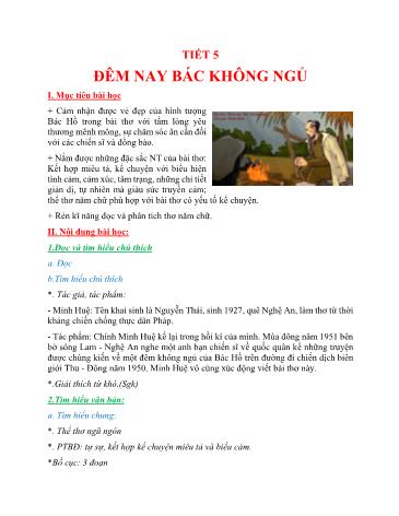 Bài giảng Ngữ văn Lớp 6 - Tiết 5: Văn bản "Đêm nay Bác không ngủ"