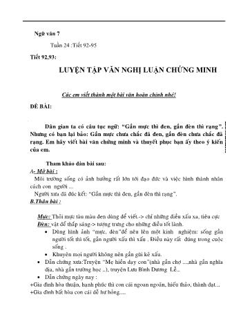 Giáo án Ngữ văn Lớp 7 - Tuần 24