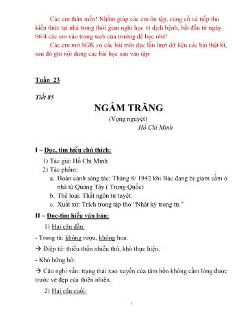 Giáo án Ngữ văn Lớp 8 - Tuần 23