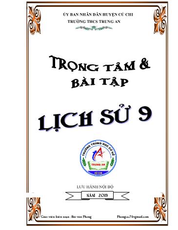 Trọng tâm và bài tập học kì II môn Lịch sử Lớp 9 - Trường THCS Trung An