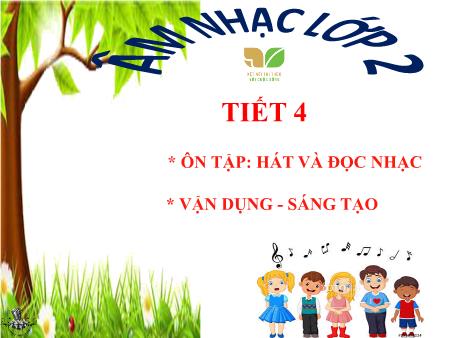 Bài giảng Âm nhạc 2 (Kết nối tri thức) - Chủ đề 1: Sắc màu âm thanh - Tiết 4: Ôn tập Hát và đọc nhạc. Vận dụng sáng tạo