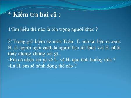 Bài giảng Giáo dục công dân Lớp 8 - Bài 4: Giữ chữ tín