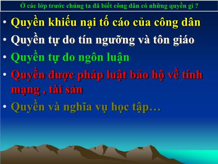 Bài giảng Giáo dục công dân Lớp 9 - Bài 16: Quyền được tham gia quản lí nhà nước, quản lí xã hội của công dân Bài giảng Giáo dục công dân Lớp 9 - Bài 16: Quyền được tham gia quản lí nhà nước, quản lí xã hội của công dân