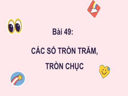 Bài giảng môn Toán Lớp 2 (Kết nối tri thức) - Chủ đề 10: Các số trong phạm vi 1000 - Bài 49: Các số tròn trăm - Năm học 2024-2025