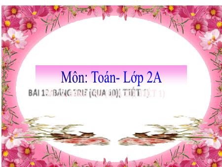 Bài giảng môn Toán Lớp 2 (Kết nối tri thức) - Chủ đề 2: Phép cộng, phép trừ trong phạm vi 20 - Bài 12: Bảng trừ (qua 10) trong phạm vi 20 (Tiết 1) - Năm học 2024-2025