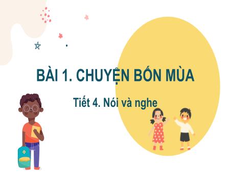 Bài giảng Tiếng Việt Lớp 2 (Kết nối tri thức) - Chủ đề 5: Vẻ đẹp quanh em - Bài 1. Tiết 4: Chuyện bốn mùa (Nói và nghe) - Năm học 2024-2025