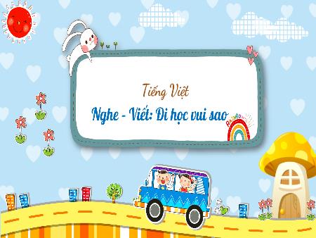Bài giảng Tiếng Việt Lớp 3 (Kết nối tri thức) - Chủ điểm: Cổng trường rộng mở - Bài 9: Đi học vui sao (Nghe viết) - Năm học 2024-2025