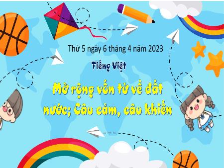 Bài giảng Tiếng Việt Lớp 3 (Kết nối tri thức) - Mở rộng vốn từ về đất nước. Câu cảm, câu khiến - Năm học 2022-2023
