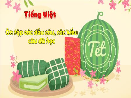 Bài giảng Tiếng Việt Lớp 3 (Kết nối tri thức) - Ôn tập các dấu câu, các kiểu câu đã học - Năm học 2023-2024