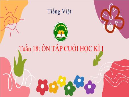 Bài giảng Tiếng Việt Lớp 3 (Kết nối tri thức) - Ôn tập cuối học kì I - Năm học 2024-2025