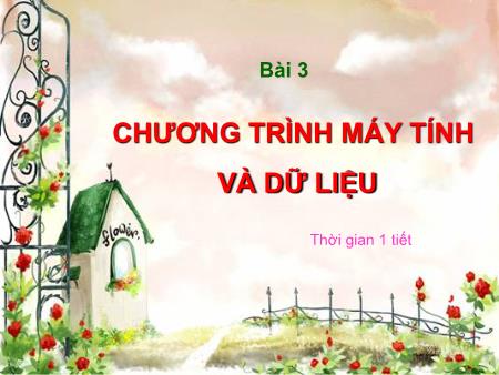 Bài giảng Tin học 8 - Bài 3: Chương trình máy tính và dữ liệu