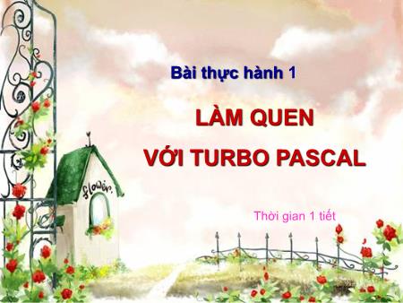 Bài giảng Tin học 8 - Bài thực hành 1: Làm quen với Turbo Pascal