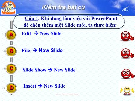 Bài giảng Tin học 9 - Bài 10: Màu sắc trên trang chiếu