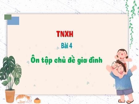 Bài giảng Tự nhiên và Xã hội Lớp 3 (Kết nối tri thức) - Chủ đề 1: Gia đình - Bài 4: Ôn tập chủ đề gia đình - Năm học 2024-2025