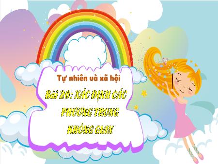 Bài giảng Tự nhiên và Xã hội Lớp 3 (Kết nối tri thức) - Chủ đề 6: Trái đất và bầu trời - Bài 26: Xác định phương hướng trong không gian - Năm học 2023-2024