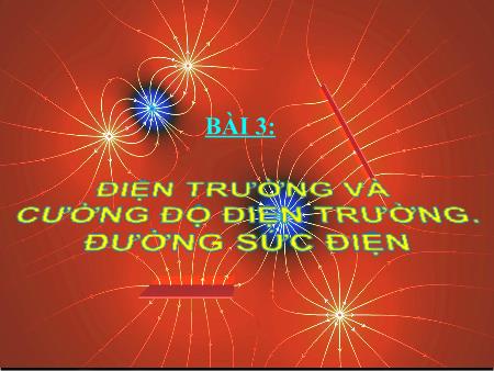 Bài giảng Vật lí Lớp 11 - Bài 3: Điện trường và cường độ điện trường. Đường sức điện