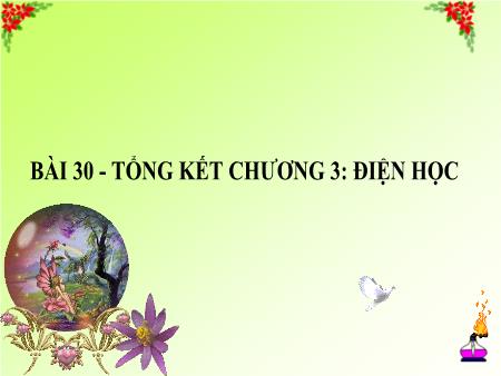 Bài giảng Vật lý Lớp 7 - Bài 30: Tổng kết chương 3 Điện học