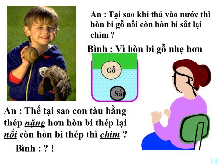 Bài giảng Vật lý Lớp 8 - Bài 12: Sự nổi