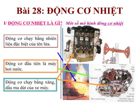 Bài giảng Vật lý Lớp 8 - Bài 28: Động cơ nhiệt