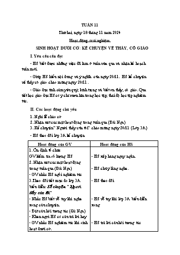 Giáo án các môn Lớp 1 - Tuần 11 - Năm học 2024-2025 - Nguyễn Thị Thu Hà
