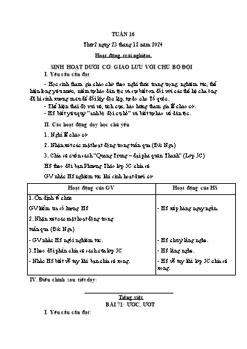 Giáo án các môn Lớp 1 - Tuần 16 - Năm học 2023-2025 - Nguyễn Thị Thu Hà