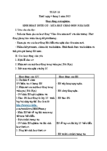 Giáo án các môn Lớp 1 - Tuần 18 - Năm học 2024-2025 - Nguyễn Thị Thu Hà