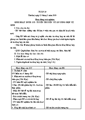 Giáo án các môn Lớp 1 - Tuần 19 - Năm học 2023-2024 - Trần Thị Trang