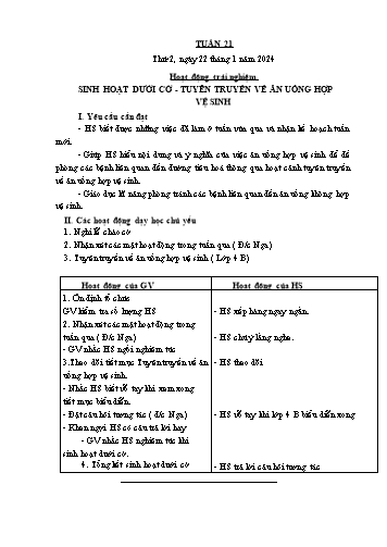 Giáo án các môn Lớp 1 - Tuần 21 - Năm học 2023-2024 - Nguyễn Thị Thu Hà