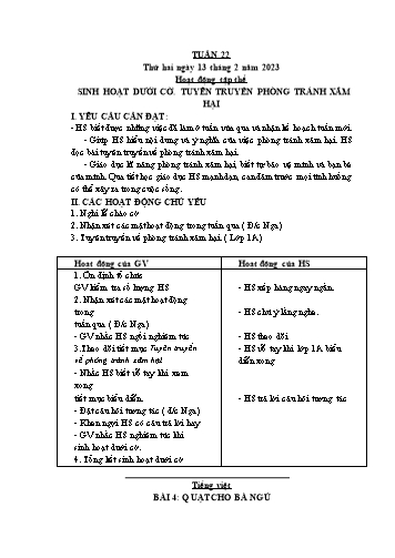 Giáo án các môn Lớp 1 - Tuần 22 - Năm học 2022-2023 - Trần Thị Tú Uyên