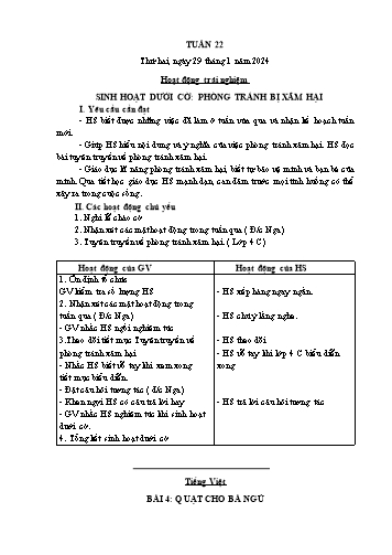 Giáo án các môn Lớp 1 - Tuần 22 - Năm học 2023-2024 - Nguyễn Thị Thu Hà