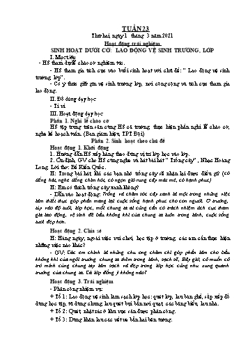 Giáo án các môn Lớp 1 - Tuần 23 - Năm học 2020-2021 - Nguyễn Thị Thu Hà