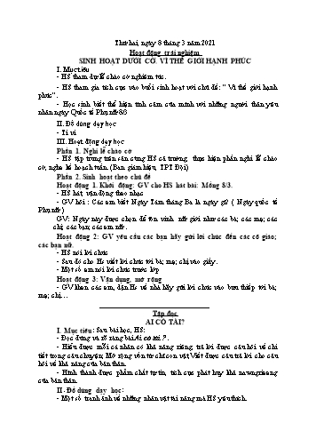 Giáo án các môn Lớp 1 - Tuần 24 - Năm học 2020-2021 - Nguyễn Thị Thu Hà