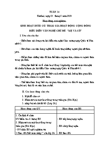 Giáo án các môn Lớp 1 - Tuần 24 - Năm học 2023-2024 - Nguyễn Thị Thu Hà