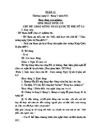 Giáo án các môn Lớp 1 - Tuần 25 - Năm học 2020-2021 - Nguyễn Thị Thu Hà