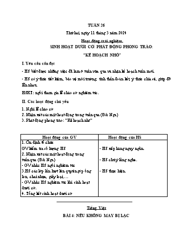 Giáo án các môn Lớp 1 - Tuần 26 - Năm học 2023-2024 - Trần Thị Trang