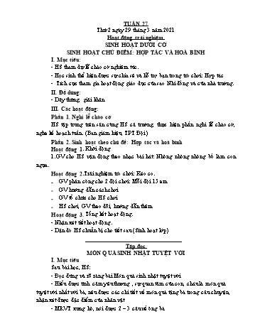 Giáo án các môn Lớp 1 - Tuần 27 - Năm học 2020-2021 - Nguyễn Thị Thu Hà