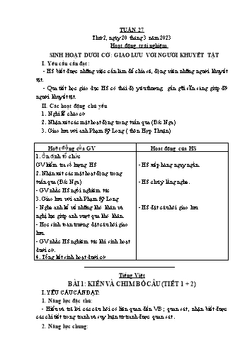 Giáo án các môn Lớp 1 - Tuần 27 - Năm học 2022-2023 - Nguyễn Thị Thu Hà