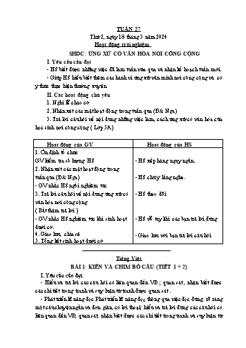 Giáo án các môn Lớp 1 - Tuần 27 - Năm học 2023-2024 - Nguyễn Thị Thu Hà