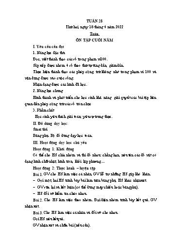 Giáo án các môn Lớp 1 - Tuần 28 - Năm học 2021-2022 - Nguyễn Thị Thu Hà