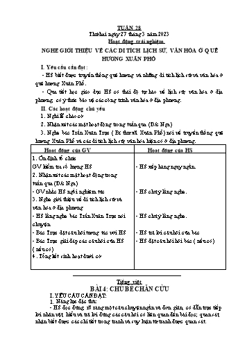 Giáo án các môn Lớp 1 - Tuần 28 - Năm học 2022-2023 - Trần Thị Tú Uyên