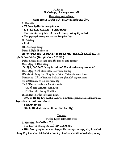 Giáo án các môn Lớp 1 - Tuần 29 - Năm học 2020-2021 - Nguyễn Thị Thu Hà