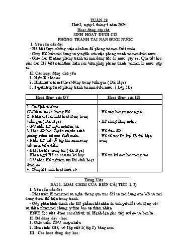 Giáo án các môn Lớp 1 - Tuần 29 - Năm học 2023-2024 - Trần Thị Trang