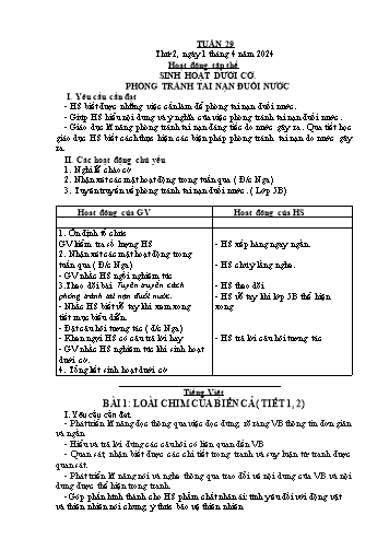 Giáo án các môn Lớp 1 - Tuần 29 - Năm học 2023-2024 - Trần Thị Tú Uyên