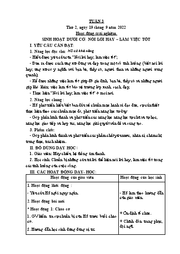Giáo án các môn Lớp 1 - Tuần 3 - Năm học 2022-2023 - Trần Thị Tú Uyên