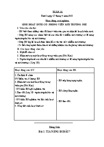 Giáo án các môn Lớp 1 - Tuần 31 - Năm học 2022-2023 - Trần Thị Tú Uyên