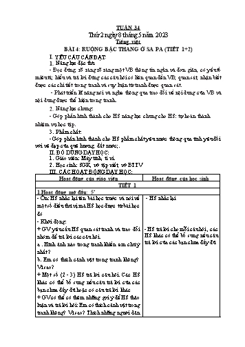 Giáo án các môn Lớp 1 - Tuần 34 - Năm học 2022-2023 - Nguyễn Thị Thu Hà