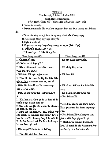 Giáo án các môn Lớp 1 - Tuần 5 - Năm học 2023-2024 - Nguyễn Thị Thu Hà