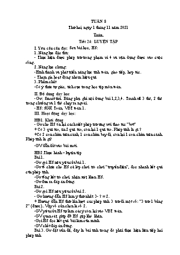 Giáo án các môn Lớp 1 - Tuần 8 - Năm học 2021-2022 - Trần Thị Tú Uyên
