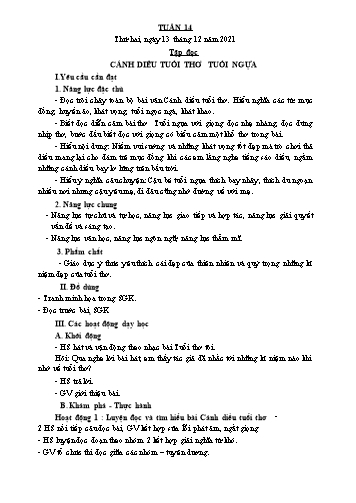 Giáo án các môn Lớp 4 - Tuần 14 - Năm học 2021-2022 - Trần Thị Ngọc Anh