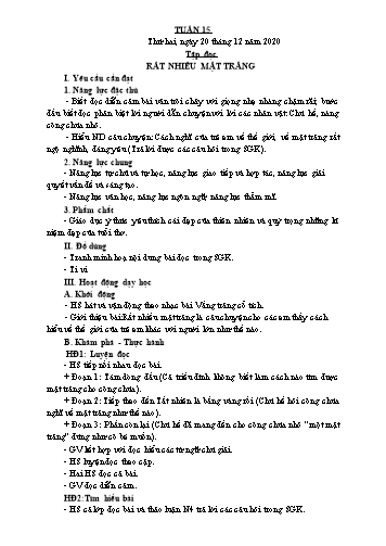 Giáo án các môn Lớp 4 - Tuần 15 - Năm học 2020-2021 - Nguyễn Thị Hòa
